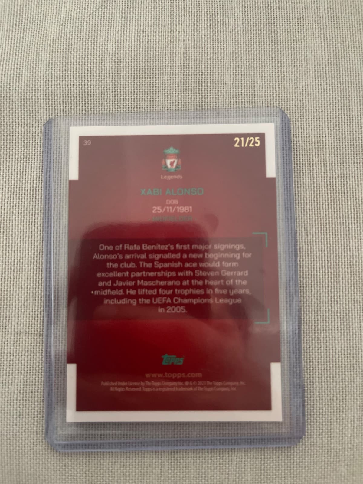 Topps Xabi Alanso /25 — fotoğraf 2