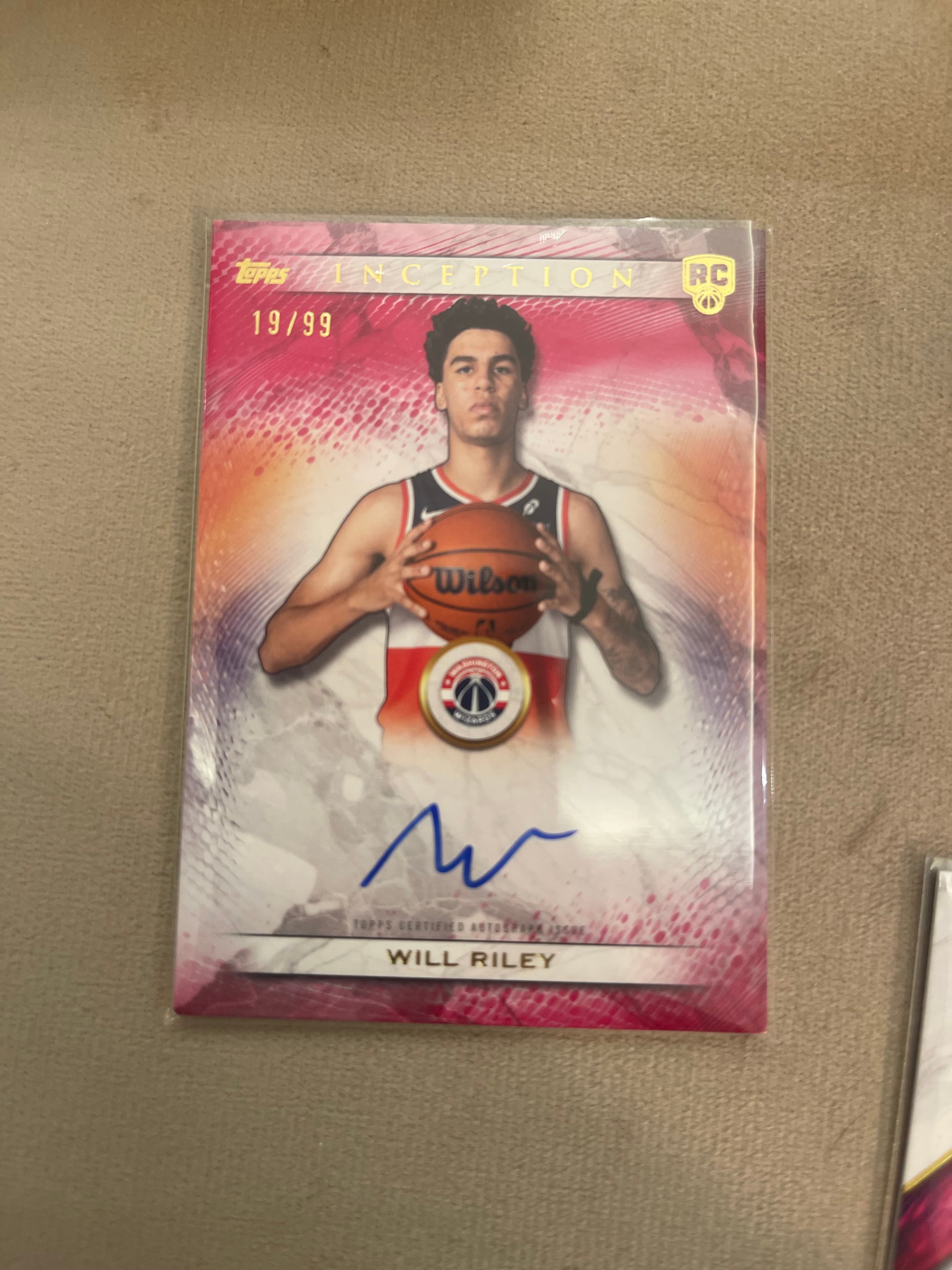 Will Riley İmzalı /99 Topps Inception Serisi