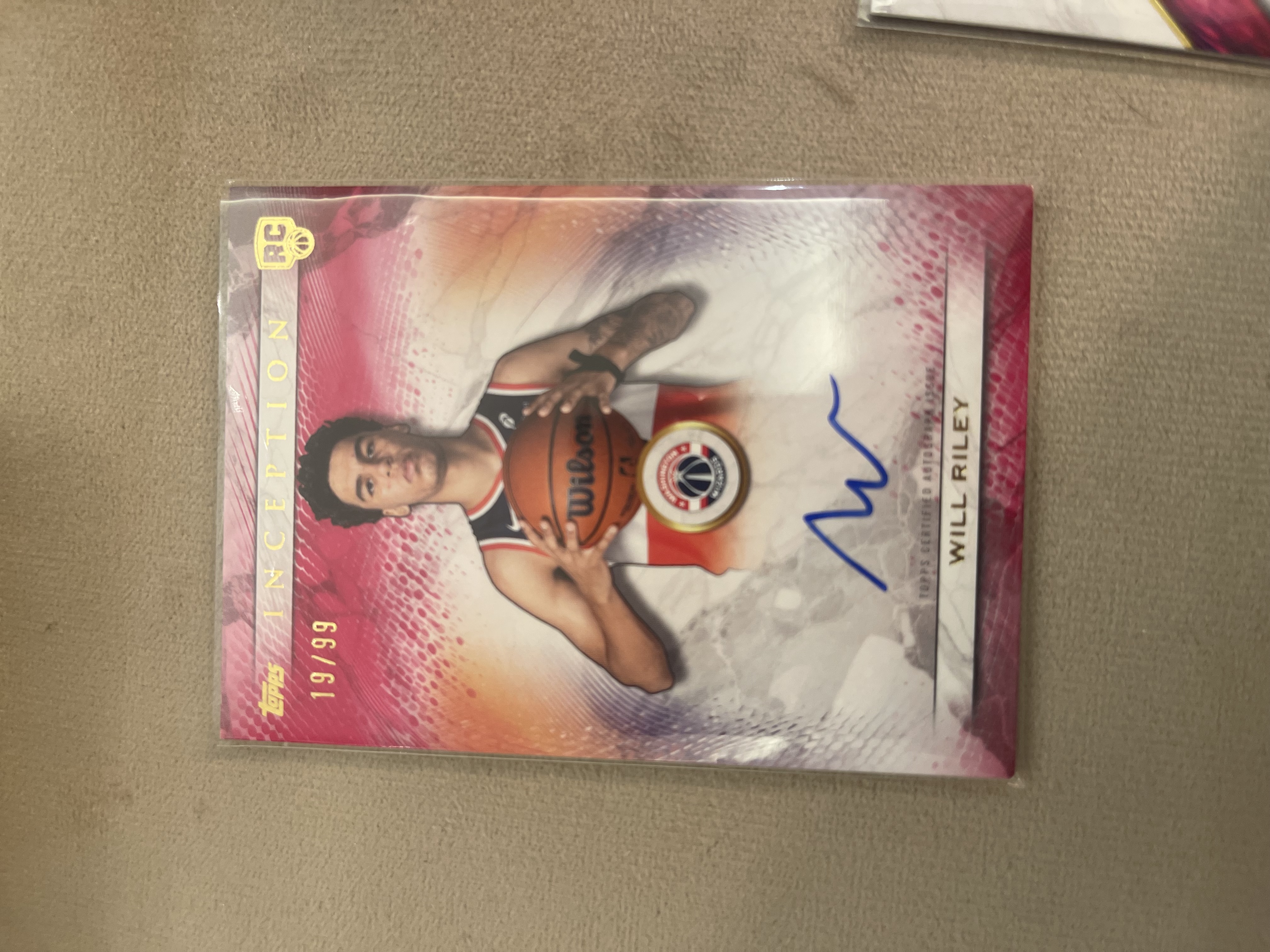 Will Riley İmzalı /99 Topps Inception Serisi